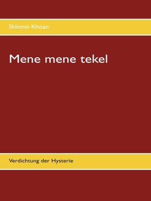 cover image of Mene mene tekel